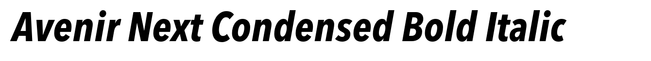 Avenir Next Condensed Bold Italic